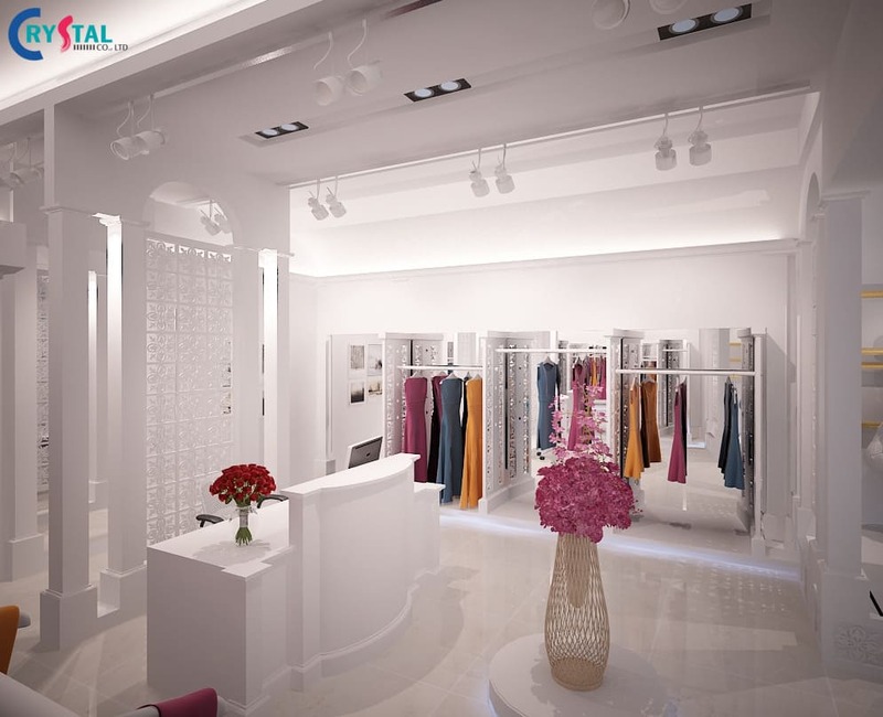 phong cách nội thất showroom đẹp - Crystal Design TPL