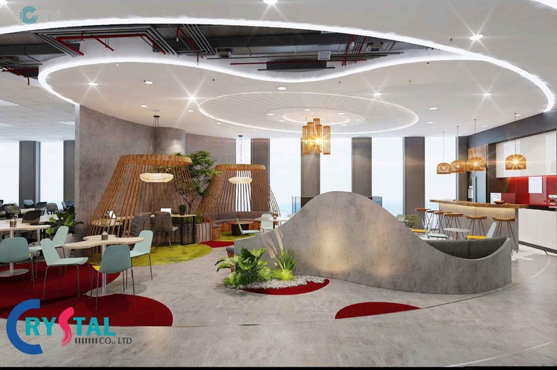 thi công văn phòng đại diện - Crystal Design TPL