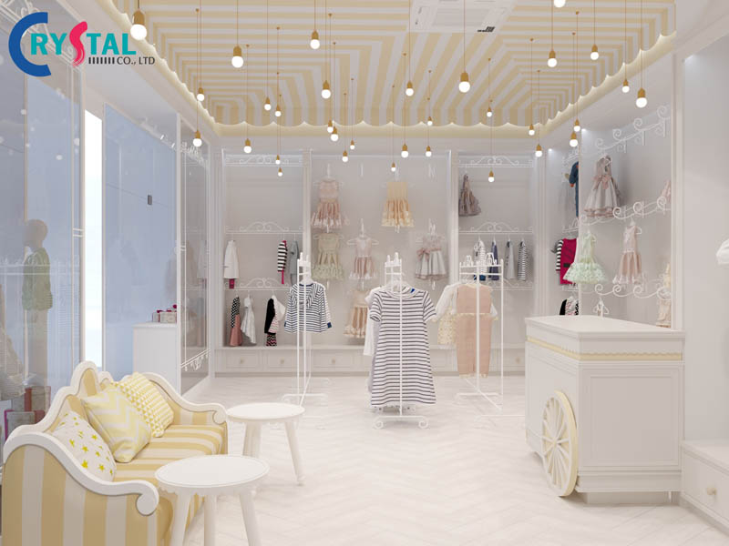 thiết kế nội thất shop quần áo chuyên nghiệp - Crystal Design TPL