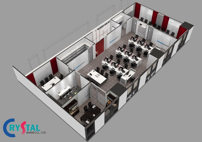 thiết kế nội thất văn phòng công ty hcm - Crystal Design TPL