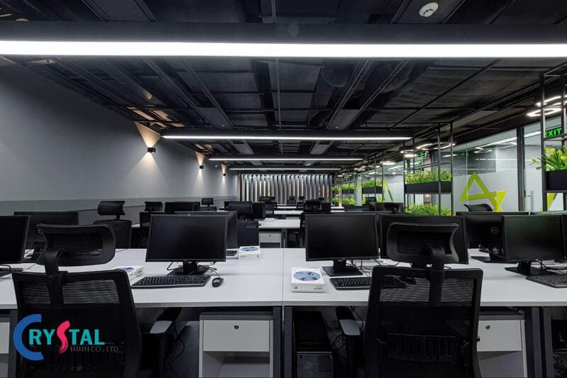 thiết kế văn phòng cây xanh đẹp hiện đại