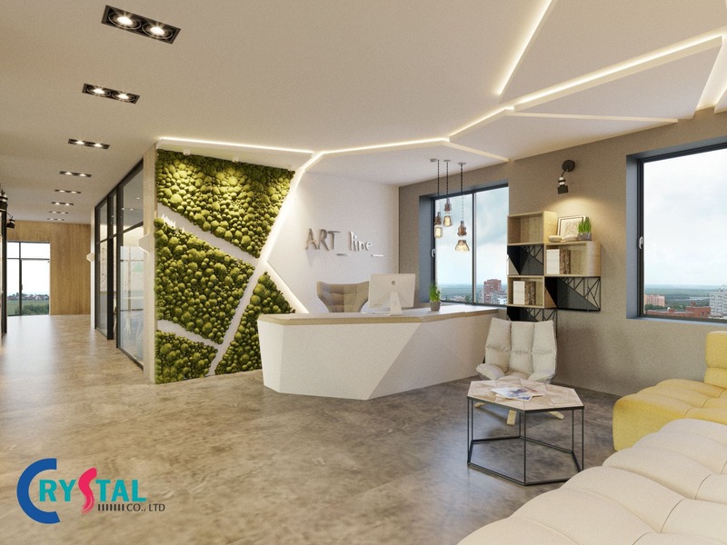 văn phòng đại diện đẹp - Crystal Design TPL