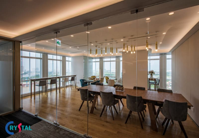 kết hợp tông màu và ánh sáng khi thiết kế nội thất văn phòng