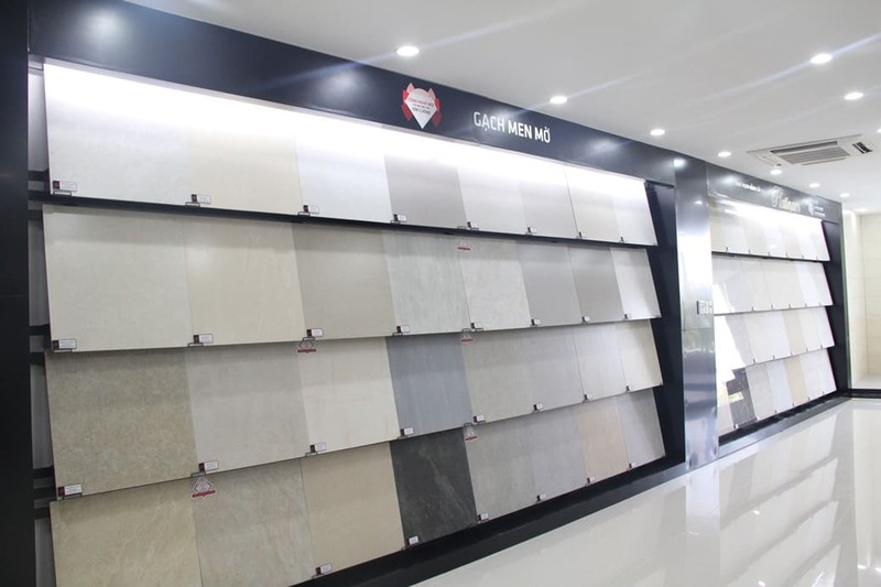 thiết kế showroom trưng bày gạch ốp lát - Crystal Design TPL