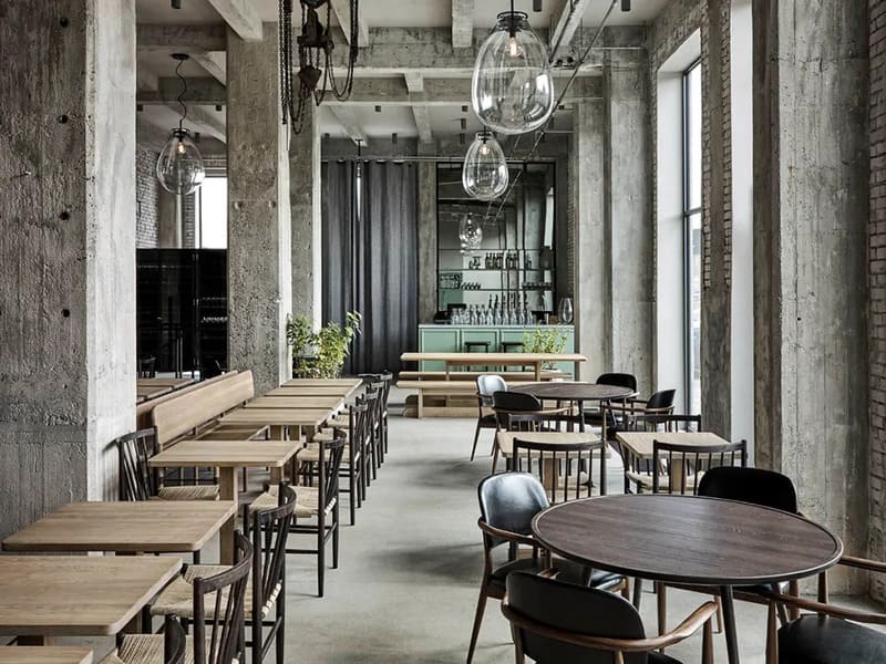 Thiết kế nội thất Industrial cho nhà hàng và quán cafe vô cùng phổ biến