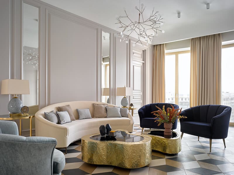 phong cách thiết kế nội thất luxury cổ điển - Crystal Design TPL