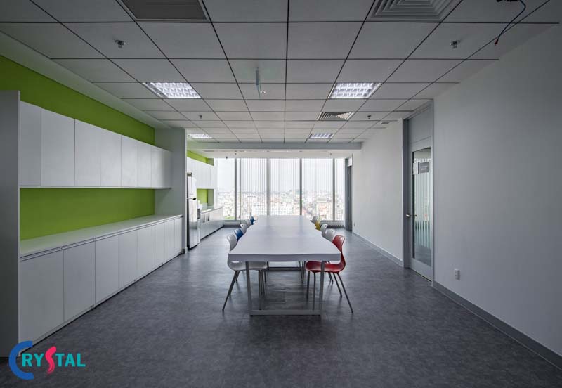 không gian văn phòng 100m2 xanh