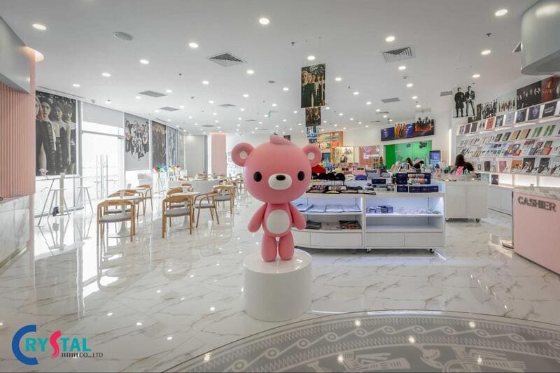 thi công nội thất showroom trưng bày - Crystal Design TPL