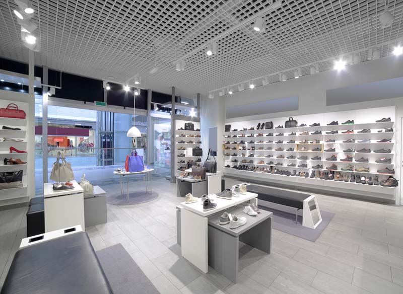 mẫu thiết kế cửa hàng giày dép đẹp - Crystal Design TPL