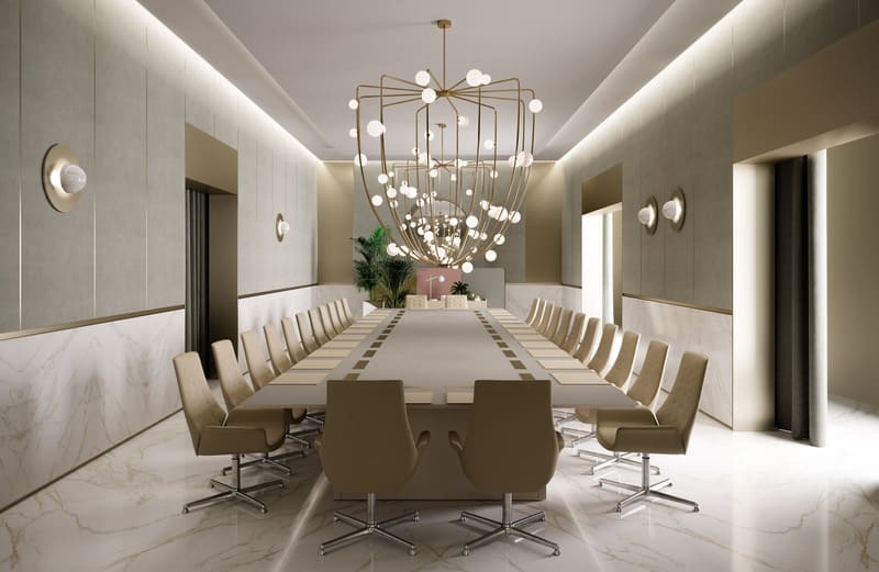 thiết kế nội thất phòng họp hiện đại - Crystal Design TPL
