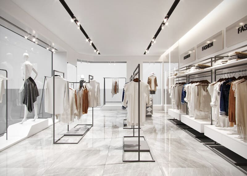 thiết kế nội thất shop quần áo thời trang - Crystal Design TPL