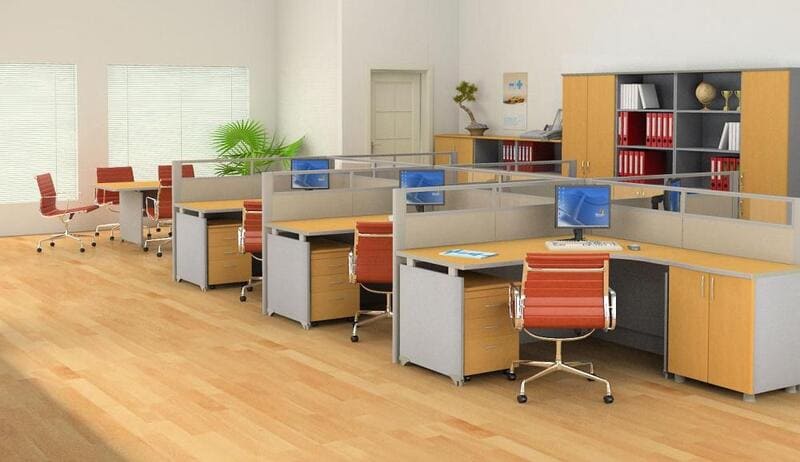 bố trí văn phòng không gian mở - Crystal Design TPL