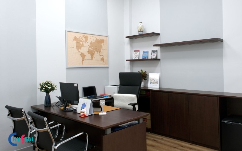 Phòng làm việc của Giám đốc chi nhánh Ngân hàng Shinhan Bank, thực hiện bởi Crystal Design TPL