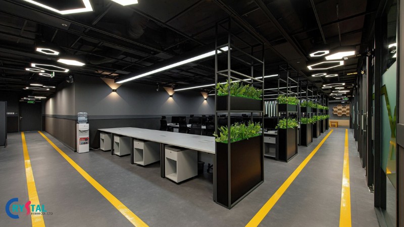 Bố trí thêm cây xanh trong khu vực văn phòng 