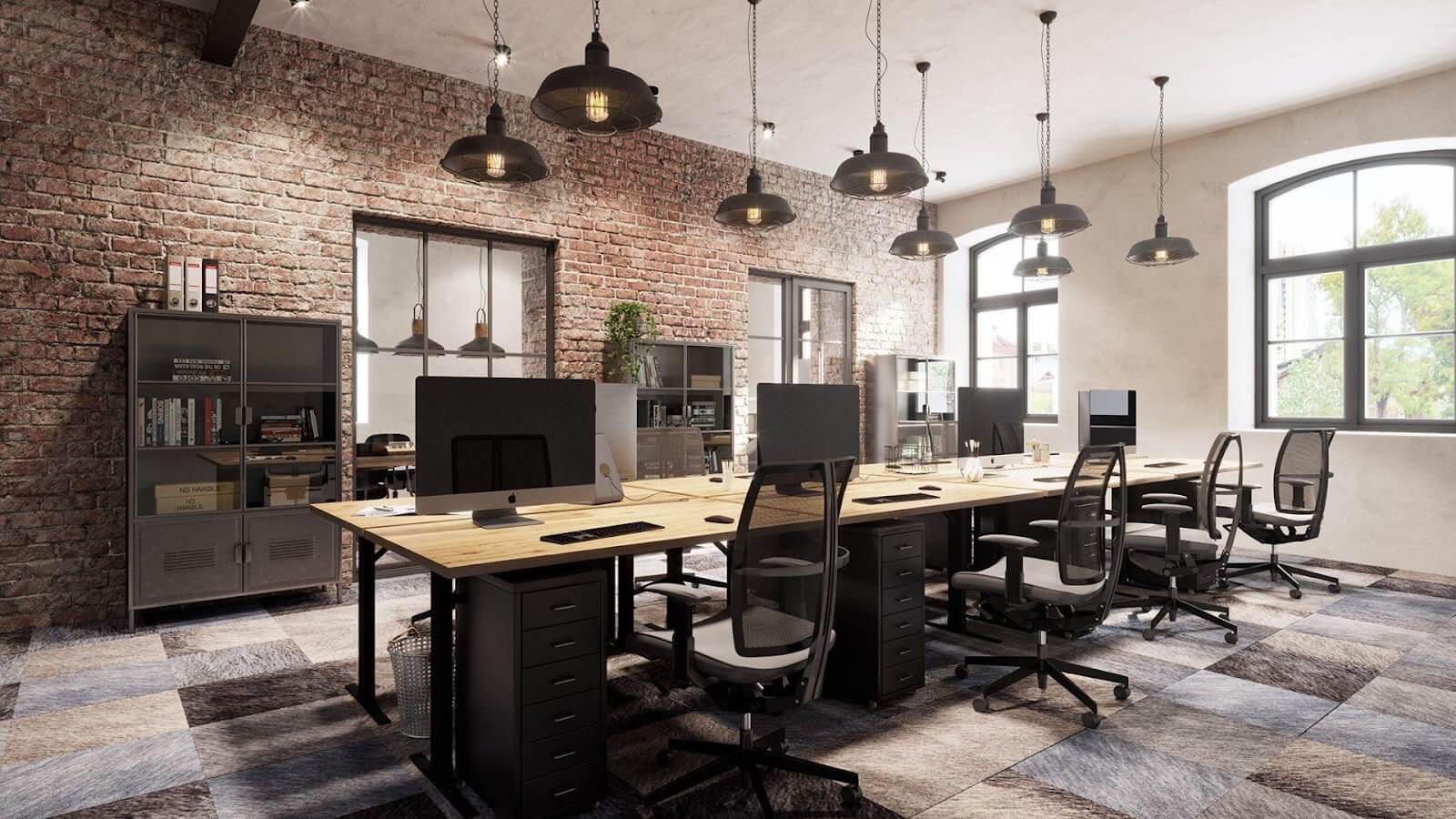 tư vấn thiết kế nội thất văn phòng làm việc Industrial