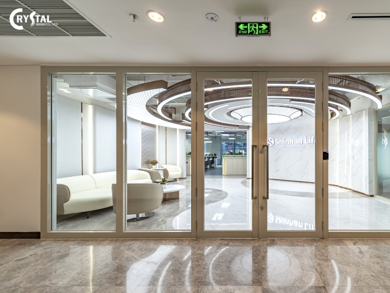 Tổng quan không gian bên ngoài văn phòng Shinhan Life