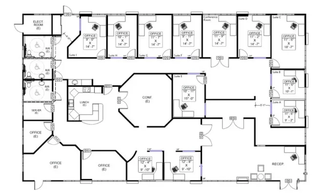 bản vẽ thiết kế văn phòng