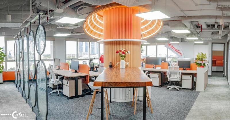 Thiết kế văn phòng thông minh ATRADIUS OFFICE hướng đến một không gina làm việc độc đáo và phá cách