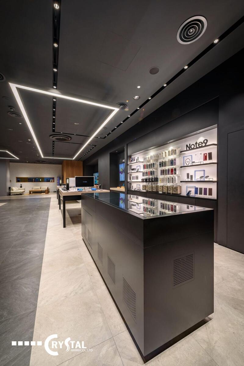 Dự án Samsung Showcase là mẫu Crystal Design tư vấn thi công nội thất showroom theo yêu cầu khách hàng
