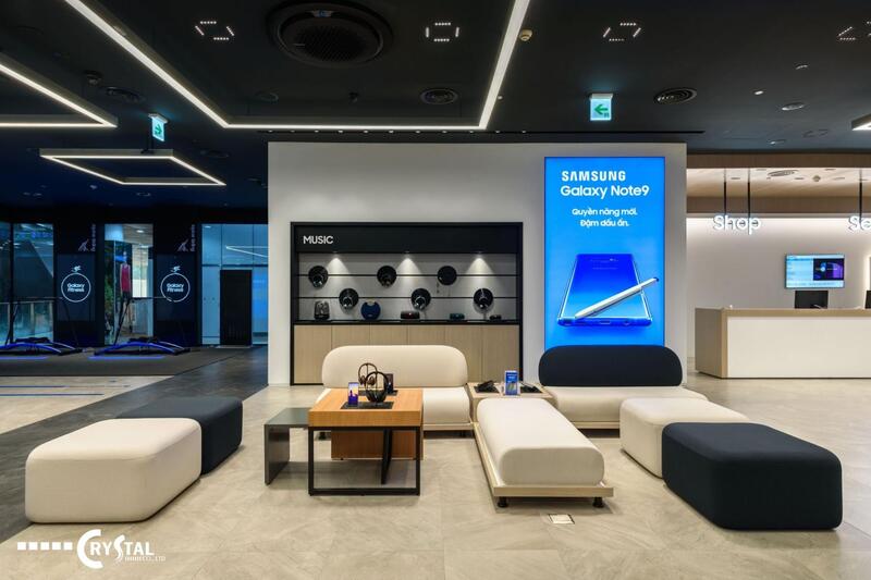 Showroom Samsung có bố cục không gian linh hoạt