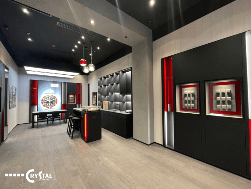 Đồng hồ cao cấp của Tudor được tư vấn tư vấn thi công nội thất showroom theo yêu cầu