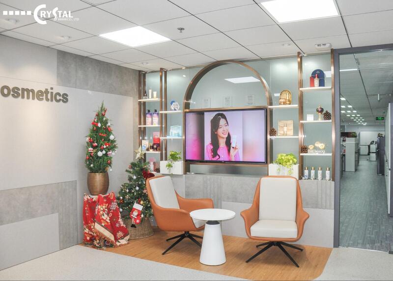 Dự án thiết kế văn phòng thông minh LG Vina Cosmetic chú trọng đến sự kết hợp hài hòa giữa chức năng và thẩm mỹ.