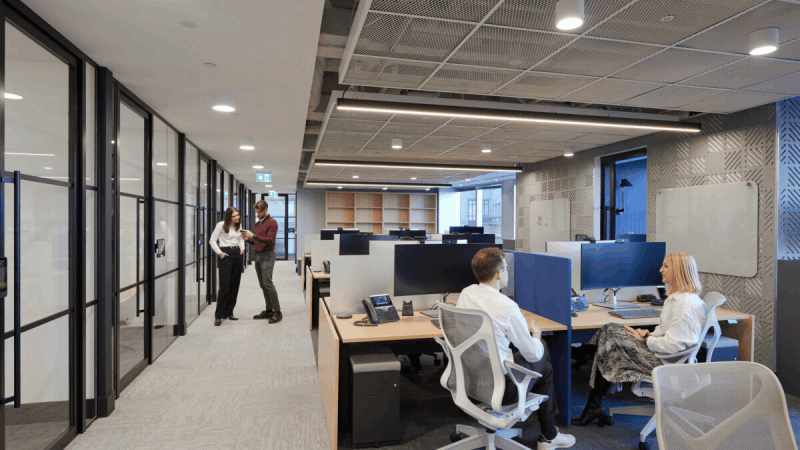 Khu vực làm việc khuyến khích sự hợp tác