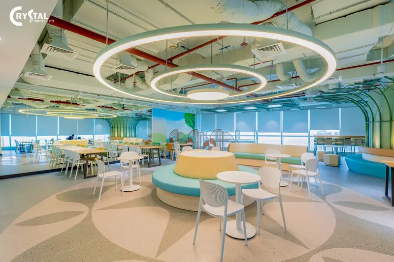 Canteen văn phòng lớn phù hợp với các tập đoàn, công ty đa quốc gia.