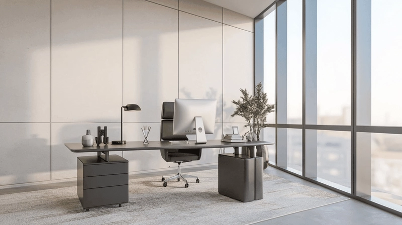 Góc làm việc cá nhân tối giản (Nguồn: Internet)