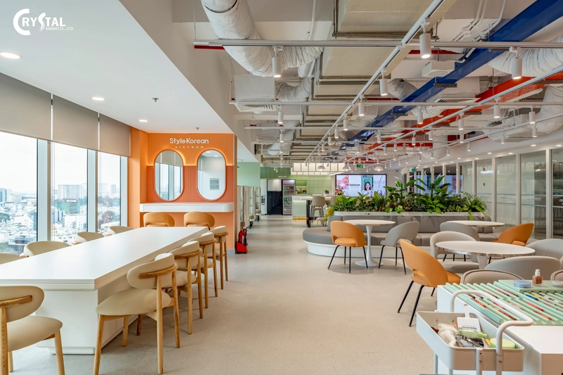 Phối hợp màu sắc hài hoà mà vẫn có điểm nhấn, tối ưu ánh sáng tự nhiên (Nguồn: Deco Crystal)