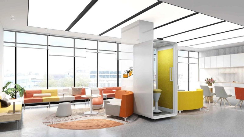 Các khu vực làm việc nhóm và cabin gọi điện thoại (Nguồn: Internet)