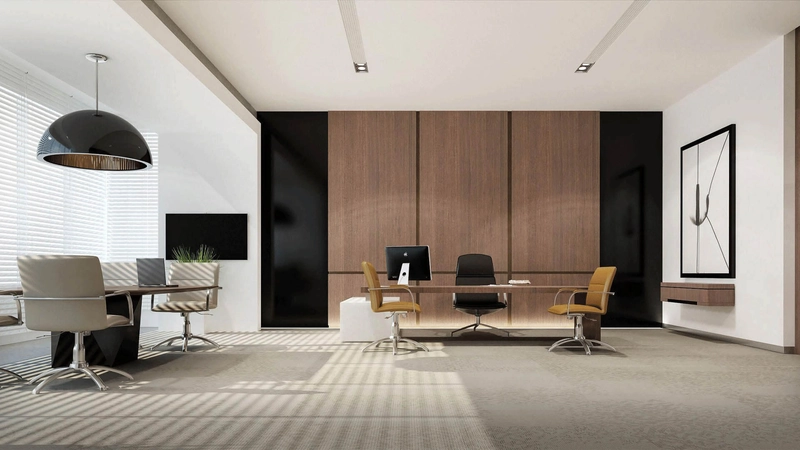 Văn phòng lãnh đạo theo phong cách tối giản (Nguồn: Internet)