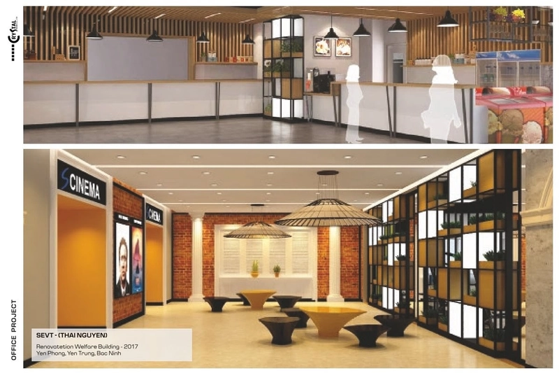 Dự án cải tạo toà nhà phúc lợi (SEVT) của Samsung tại Bắc Ninh do đội ngũ Deco Crystal thực hiện (Nguồn: Deco Crystal)