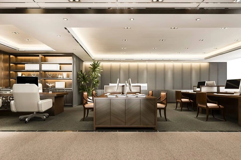 contemporary design interior mixing wood stone metal and glass