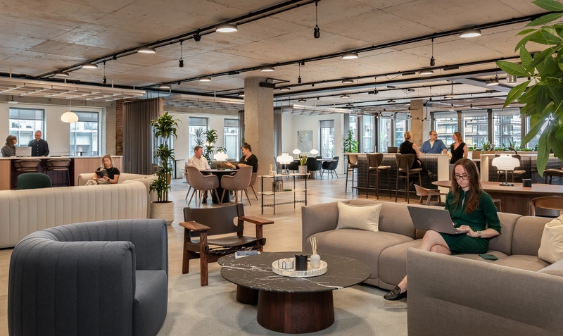 contemporary interior design with layered lighting and soft ambiance