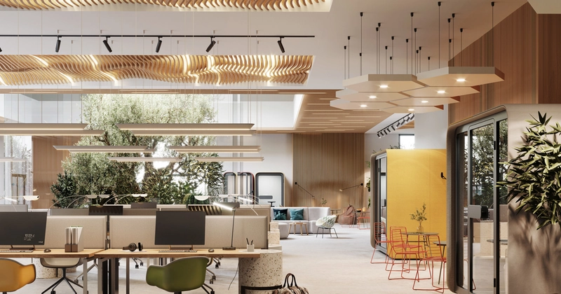 contemporary design interior with glass walls and indoor outdoor flow