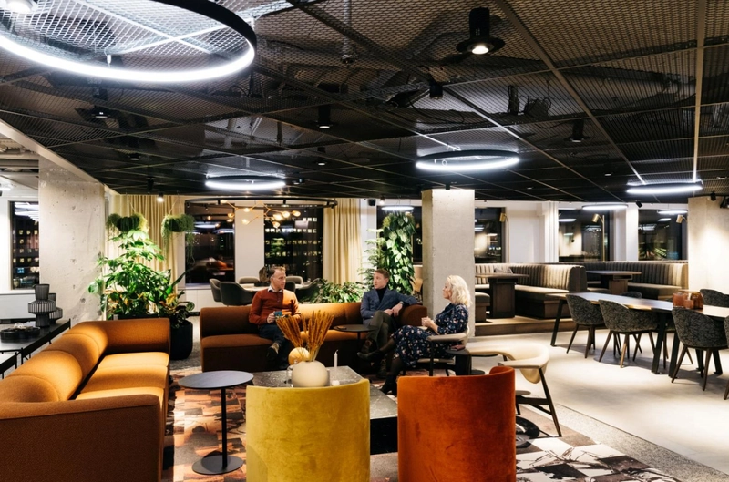 contemporary interior design with circadian rhythm lighting concept