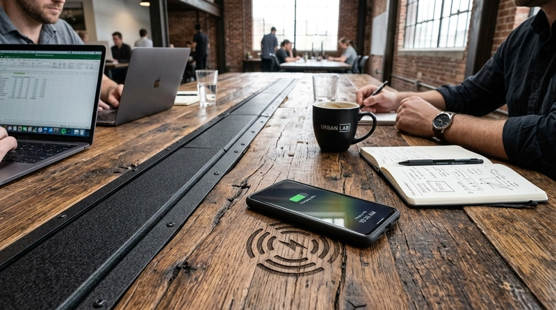 industrial interior design concept with hidden smart technology