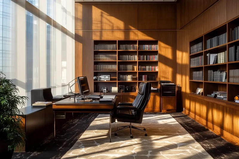 modern law office interior design with open workspace layout