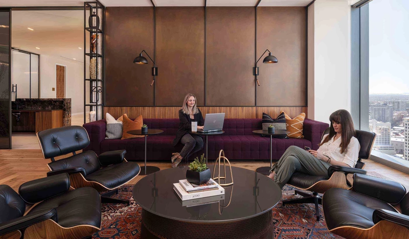 lawyer office interior design with ergonomic workstation setup