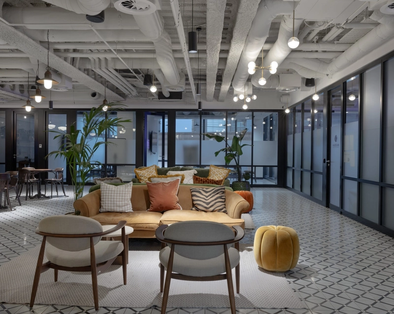 modern contemporary office interior design using body rhythm lighting