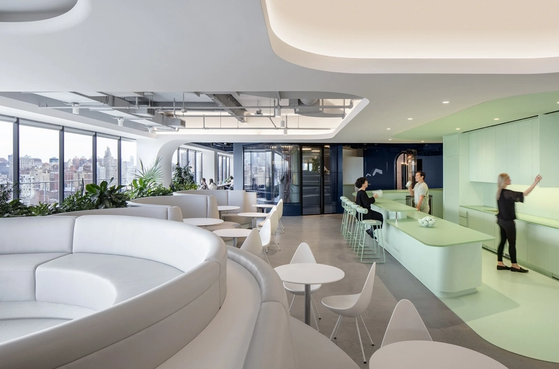 modern office interior design with presence sensor control
