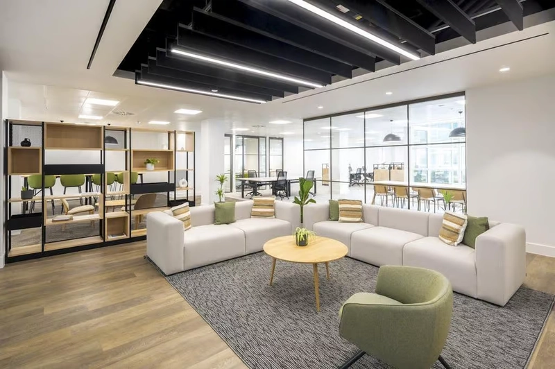 modern office interior design supporting healthier indoor air