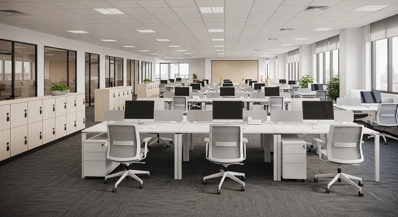 Mẫu văn phòng linh hoạt với mô hình hot-desking phổ biến (Nguồn: Internet)