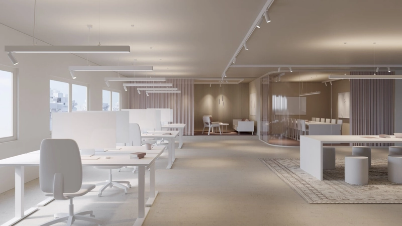 Khu vực làm việc được bố trí hợp lý, vừa đảm bảo diện tích làm việc cho công chứng viên, vừa có luồng đi lại rộng rãi (Nguồn: Internet)