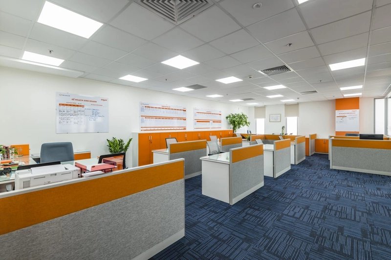 Thảm trải sàn và đồ nội thất bọc vải mềm giúp hấp thụ âm thanh, giảm tiếng động bước chân và va chạm (Nguồn: Deco Crystal) 