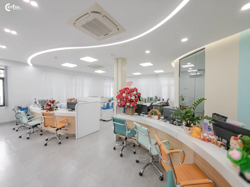 Không gian văn phòng hoàn thiện do Deco Crystal thiết kế và thi công (Nguồn: Deco Crystal)