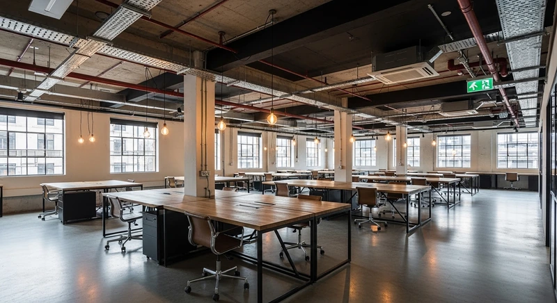 Văn phòng 80m2 theo phong cách công nghiệp (Nguồn: Internet)