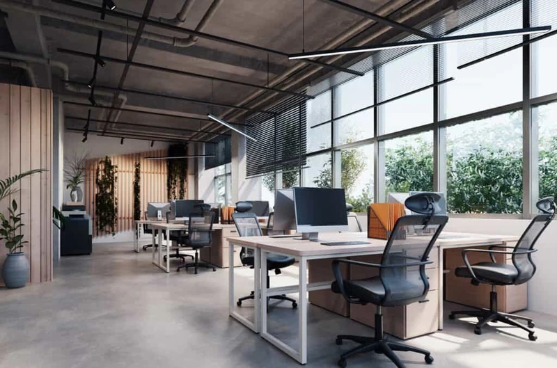 Văn phòng đậm chất “Biophilic” với những mảng cây xanh và tận dụng nhiều vật liệu tự nhiên (Nguồn: Internet) 