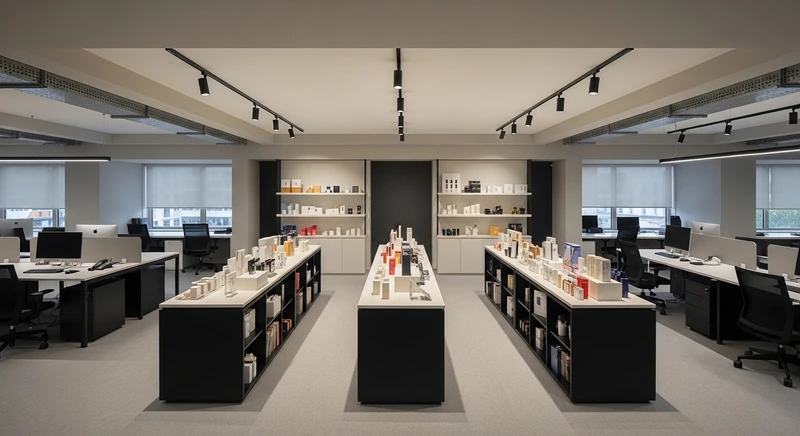 Mẫu văn phòng 80m2 kết hợp showroom (Nguồn: Internet) 